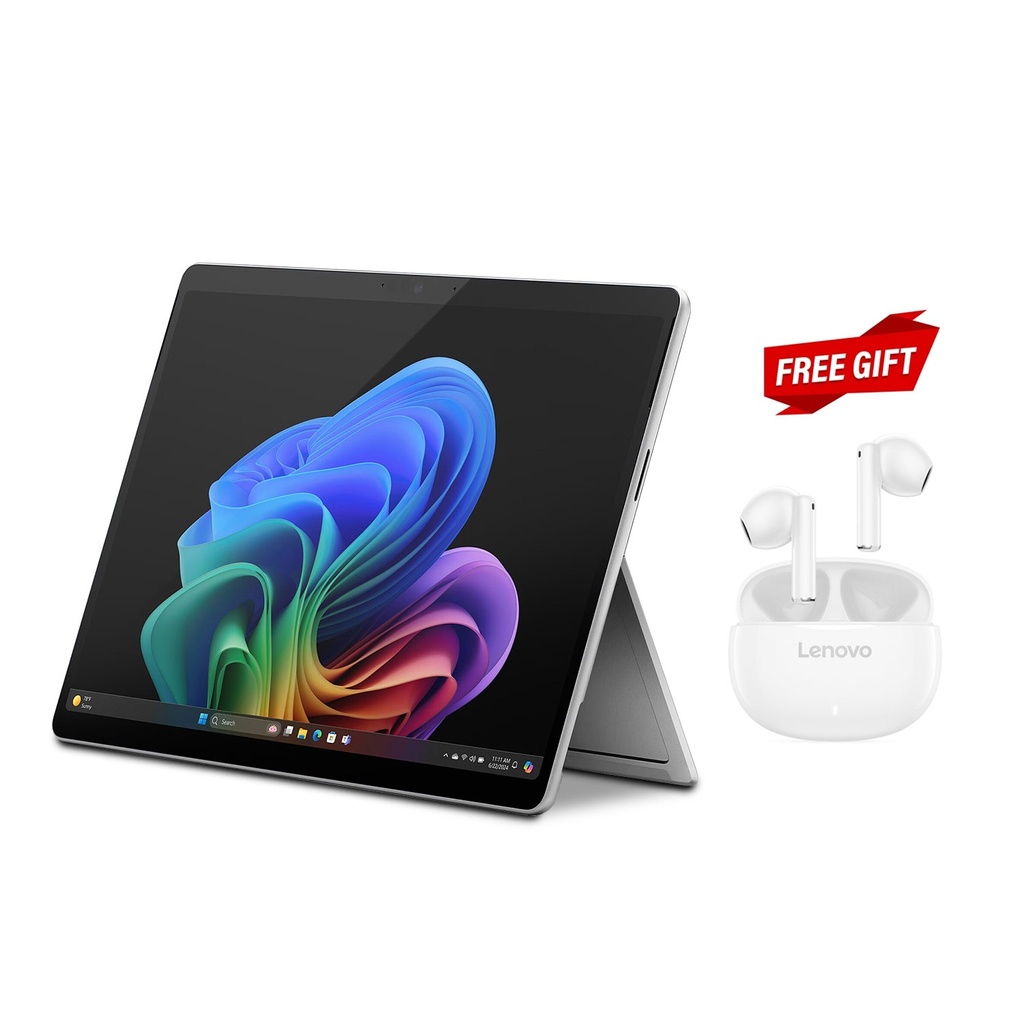 [EP2-20240] MicroSoft Surface Pro 11, Intel Core Ultra 7-266V Processor, 16GB Ram, 512GB SSD, Intel® Arc™ Graphics, 13-inch PixelSense Flow Touch Display 120Hz, Windows 11 Pro, Platinum - EP2-20240 + Free Gift Lenovo E310 True Wireless Stereo Earbuds