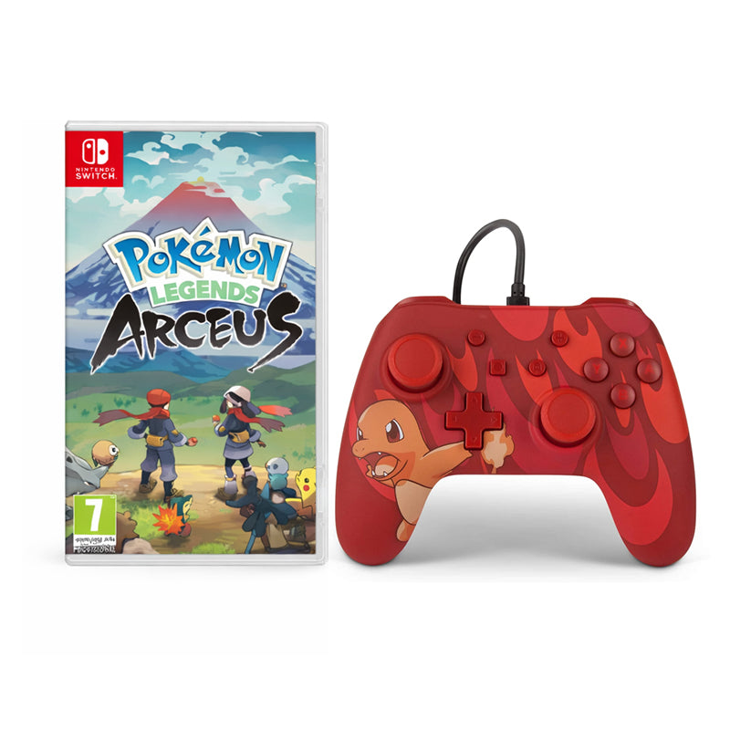 [505947] Gaming Bundle Pokémon Legends Arceus For Nintendo Switch With PowerA Pokémon Enhanced Wired Controller