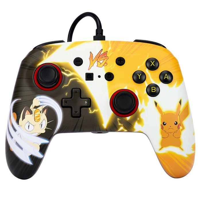 [62675] POWER A ENHANCED WIRED CONTROLLER For Nintendo Switch - Pikachu Vs Meowth