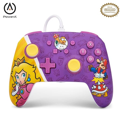 [504300] PowerA Enhanced Wired Controller for Nintendo Switch - Princess Peach Battle