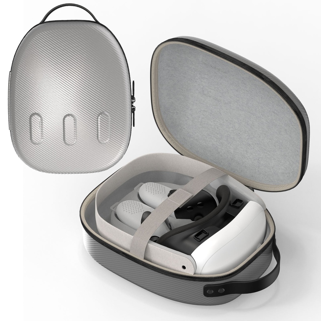 [501619] Gamax Meta Quest 3 Storage Box Carbon Fiber ( Model B ) - Silver
