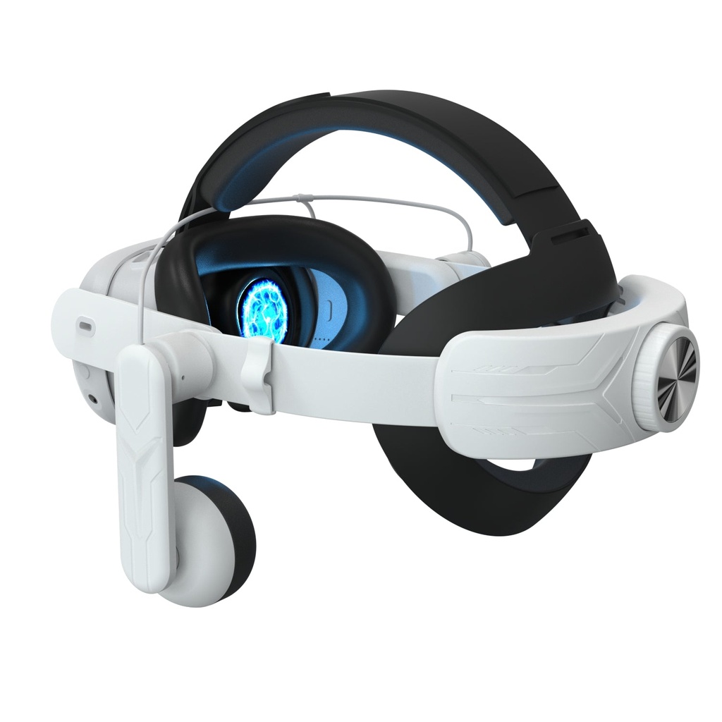 [501598] Gamax Meta Quest 3 Head Strap With Headphones - White