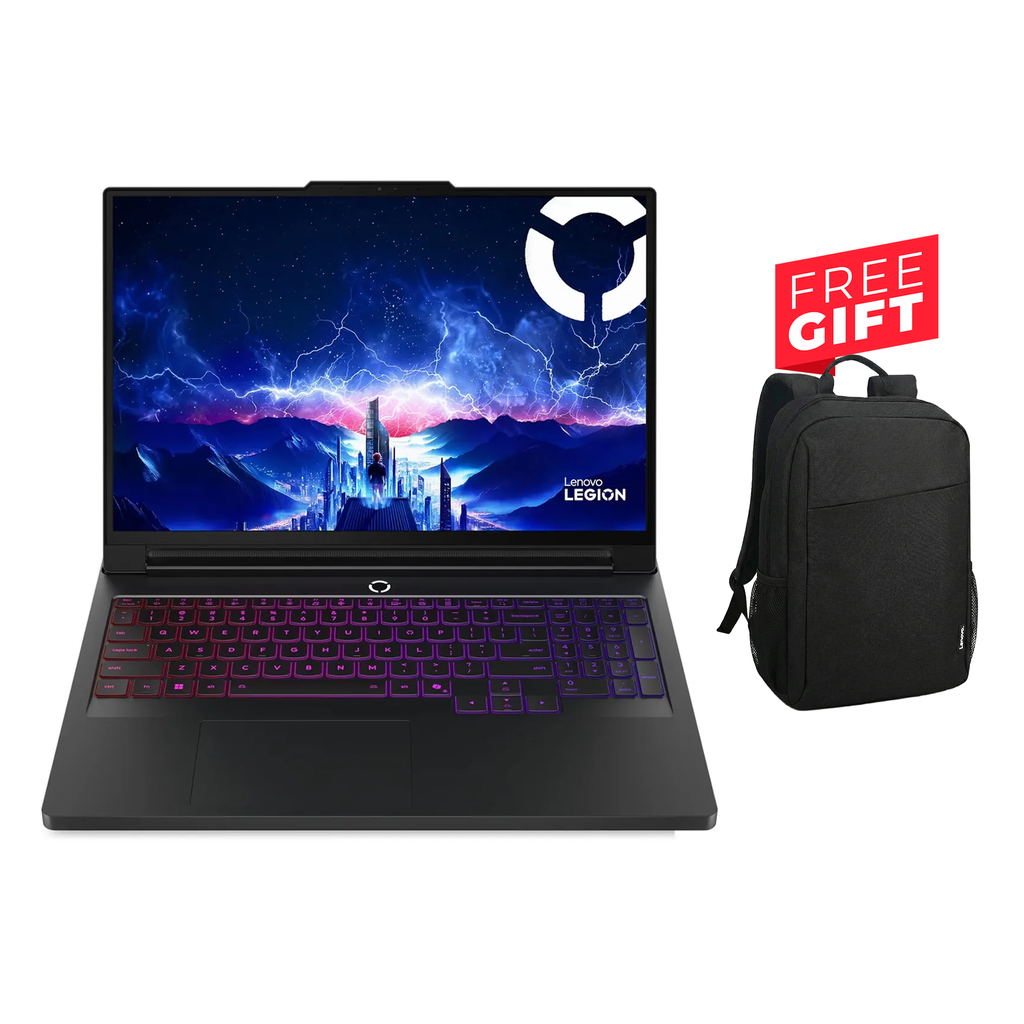 [83F5008LAX] Lenovo Legion Pro 7 16IAX10H Gaming Laptop, Intel Core Ultra 9 275HX Processor, 64GB DDR5 RAM, 2TB NVMe Gen4 SSD, RTX 5090 24GB VGA, 16" WQXGA OLED 240Hz Display RGB Backlit Keyboard, Windows 11 Pro (License) - Eclipse Black + Free Gift Lenovo Bag