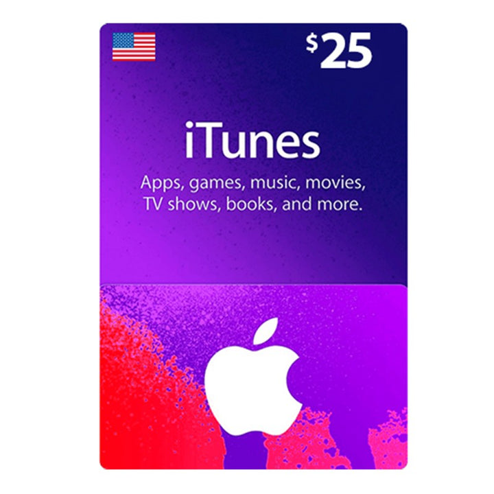 [DGCDDBDD4] Apple iTunes Gift Card Online - 25$ US (SMS Delivery)