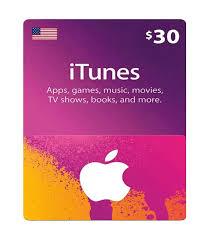 [DGC9BA747] Apple iTunes Gift Card 30$ - USA (Send By SMS)