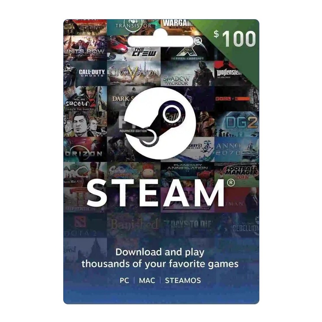 [DGCA06DFB] Steam Gift Card 100$ - USA (SMS Delivery)