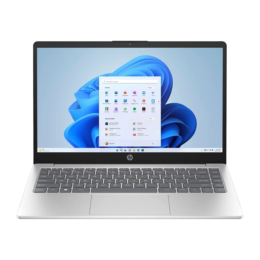[BF1N3EA] HP FHD Laptop (14-EM0020NE), AMD Ryzen 5-7520U Processor, 16GB DDR5 RAM, 512GB SSD, AMD Radeon Graphics, 14’’ Full HD IPS Display, Windows 11 Pro (License), Natural Silver | BF1N3EA