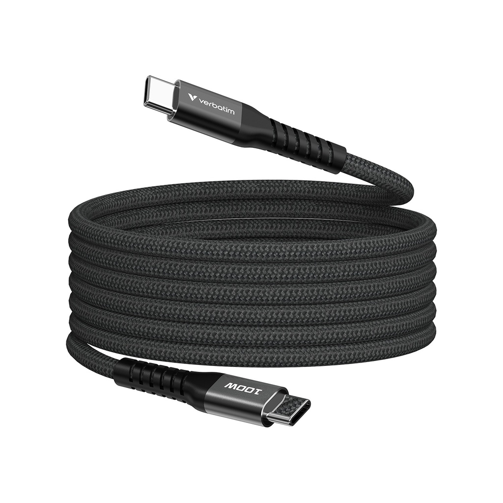 [31863] Verbatim Sync & Charge Magnetic Cable USB-C To USB-C 100W|480Mbps (120Cm) - Black