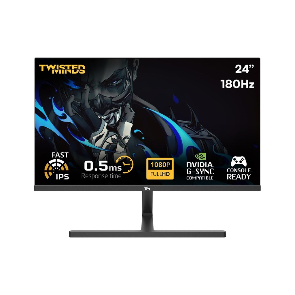 [TM24FHD180IPS] Twisted Minds 24'' Fast IPS Panel 180Hz 0.5ms FHD HDMI 2.0 HDR Gaming Monitor