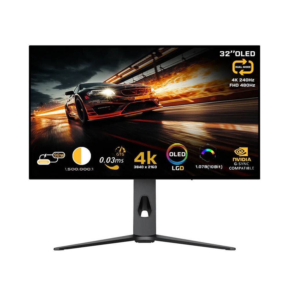 [TM32OLD4K240] Twisted Minds 32" Prestige X Series OLED Dual Mode (4K 240Hz/ FHD 480Hz), 0.3 MS, HDMI 2.1 Gaming Monitor