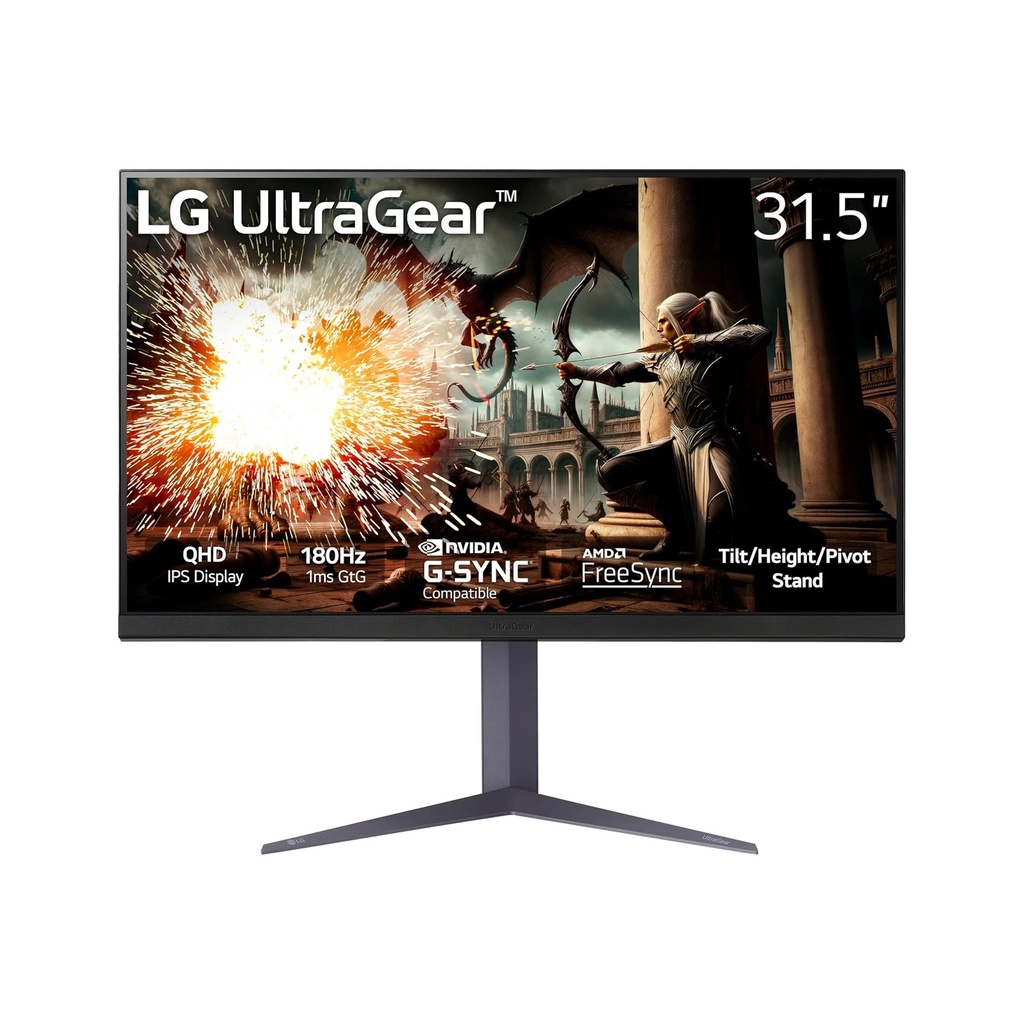 [32GS75Q-B] LG UltraGear 32" QHD IPS Panel 180Hz 1ms HDR 400 & sRGB 99% With Nvidia G-Sync Compatible Gaming Monitor