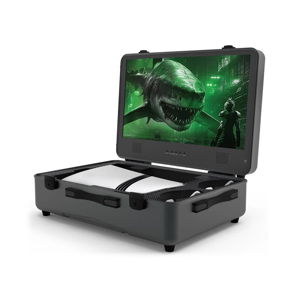 [PQ-24Q165I-QUEST] SHARX QUEST Gaming Suitcase (PQ-24Q165I) 24” QHD Monitor (2560x1440), IPS, 165Hz, 1ms, HDMI 2.1 & USB-C, Dual 7W Speakers with YAMAHA Amplifier, Aluminum Case, Portable Design, Compatible with XboxS and all PS5 versions (Digital, Slim, PS5 Pro)