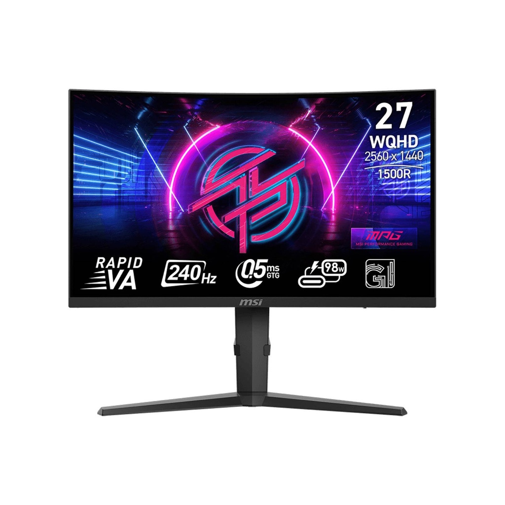[9S6-3CD04H-063] MSI MPG 275CQRXF 27" WQHD VA Panel 240Hz 0.5ms Type-C 98W Vesa Display HDR 400 Gaming Monitor