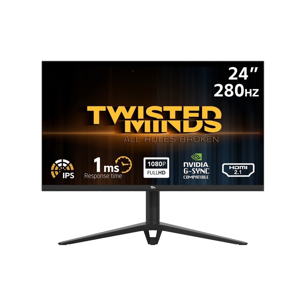 [TM24FHD280IPS] Twisted Minds 24'' IPS Panel FHD 280Hz 1ms HDMI 2.1 HDR Ready RGB Lightning Gaming Monitor