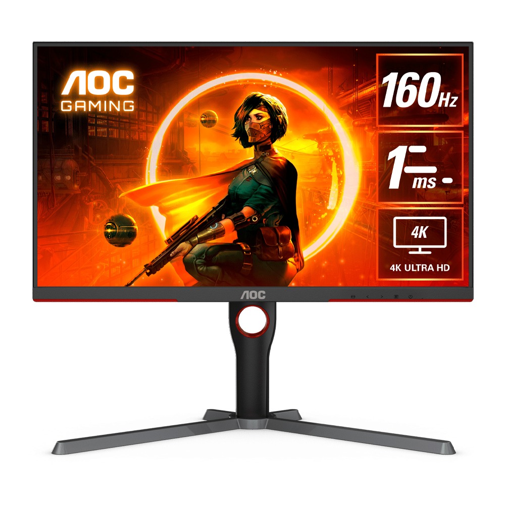 [U27G3X/89] AOC UHD Gaming Monitor, 27’’ IPS Display Panel, 4K (3840 × 2160) Resolution, 160Hz Refresh Rate, 1ms Response Time, AdaptiveSync, DisplayHDR 400, HDMI 2.1 & Standard Ports | U27G3X/89