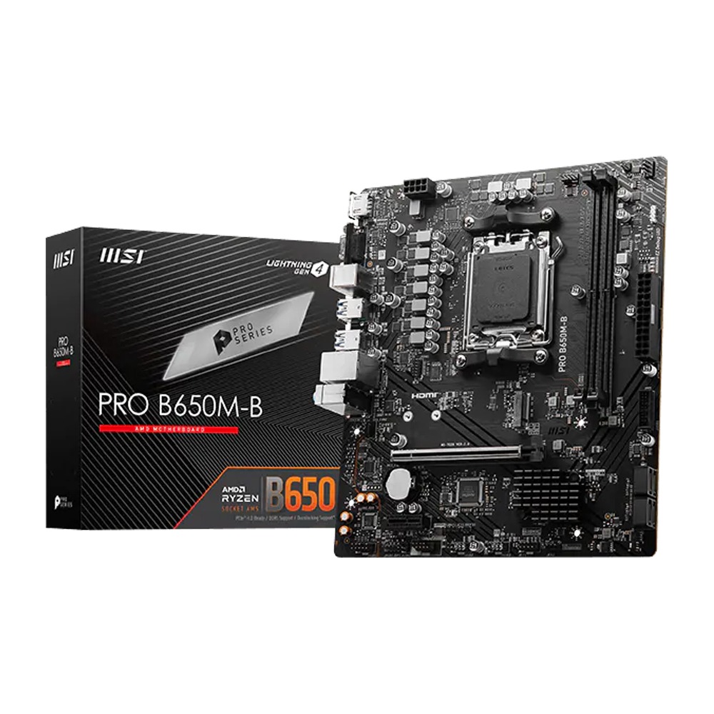 [911-7E28-020] MSI AMD PRO B650M-B DDR5 Gaming Motherboard