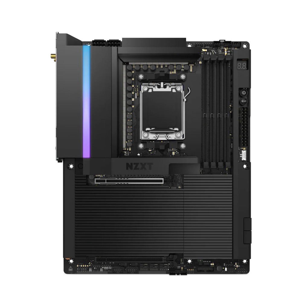 [N9-X87XT-B1] NZXT AMD N9 X870E RGB ATX Gaming Wi-Fi 7 DDR5 Motherboard - Black