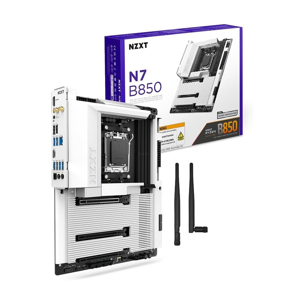 [N7-B85XT-W1] NZXT AMD N7 B850 AM5 ATX DDR5 Gaming MotherBoard