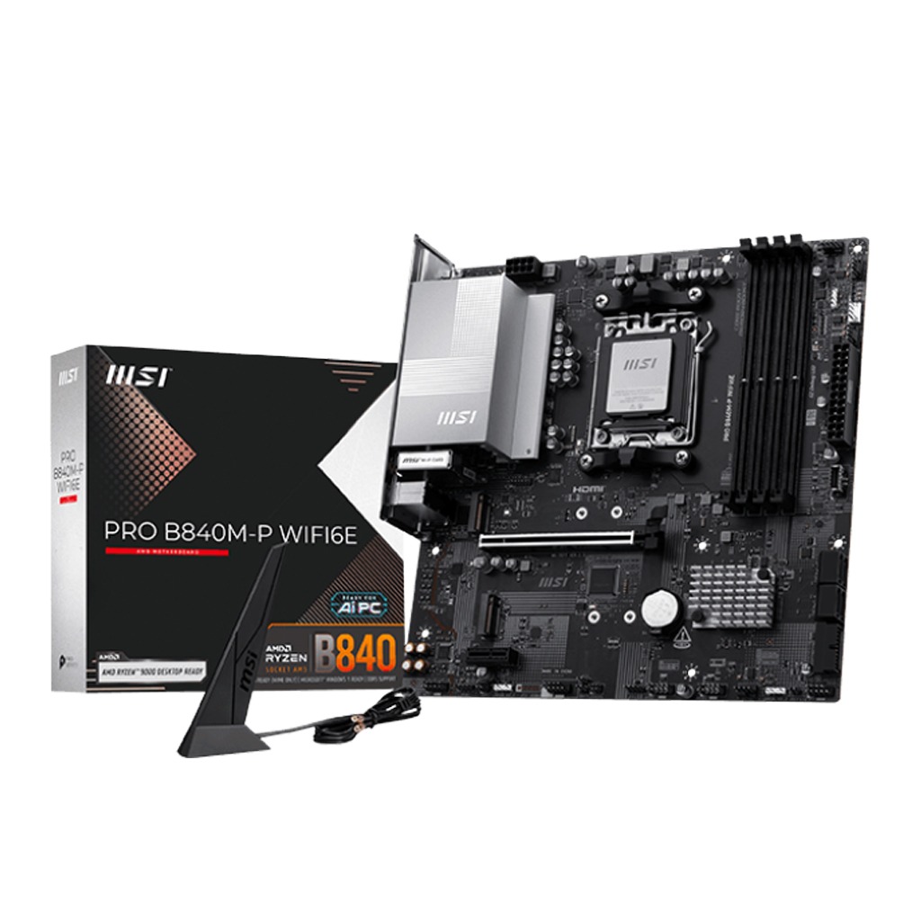 [911-7E77-002] MSI AMD PRO B840M-P WIFI6E DDR5 MotherBoard