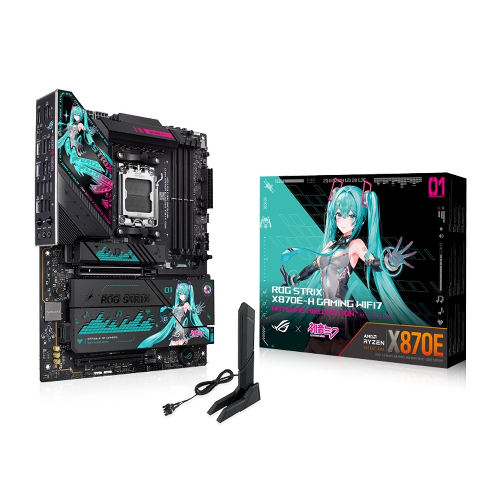 [90MB1MA0-M0EAY0] Asus AMD Rog Strix X870E-H Gaming WIFI7 DDR5 Hatsune Miku Edition MotherBoard