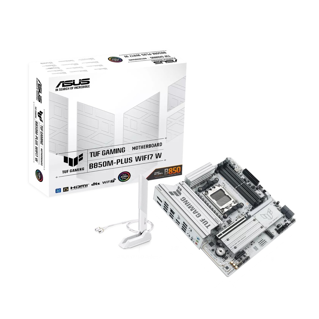 [90MB1MD0-M0EAY0] Asus AMD TUF Gaming B850M-PLUS WIFI7 Motherboard - White