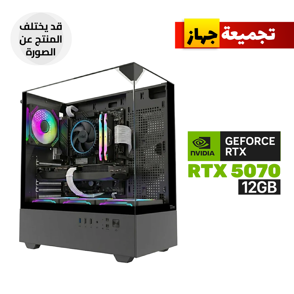 [TM-FURY-B-CGPC1] Gaming PC Intel Core Ultra 5 250K, B860M D5 Motherboard, 16GB RAM DDR5, 1TB SSD NVMe, RTX 5070 12GB VGA, 850 WATT PSU, AZZA L240 Liquid Cooler, Twisted Minds Fury Series ATX Case with 4 ARGB Fans, Windows 11 Pro (License)