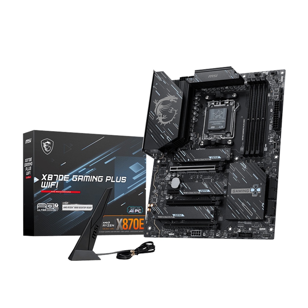 [911-7E70-001] MSI X870E GAMING PLUS WIFI – ATX AM5 DDR5 Motherboard with WiFi 7, 5G LAN & PCIe 5.0 | 911-7E70-001