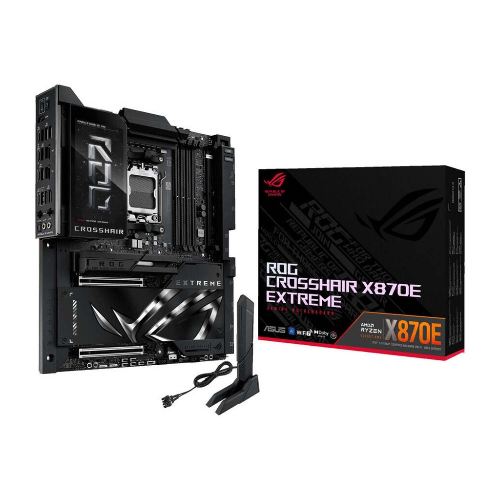[90MB1LB0-M0EAY0] ASUS ROG Crosshair X870E Extreme AM5 E-ATX Motherboard, AMD X870E Chipset, 4x DDR5 DIMM Slots, 256GB Max Memory, x2 PCIe 5.0 x16 slots, 5 x M.2 Slots | 90MB1LB0-M0EAY0