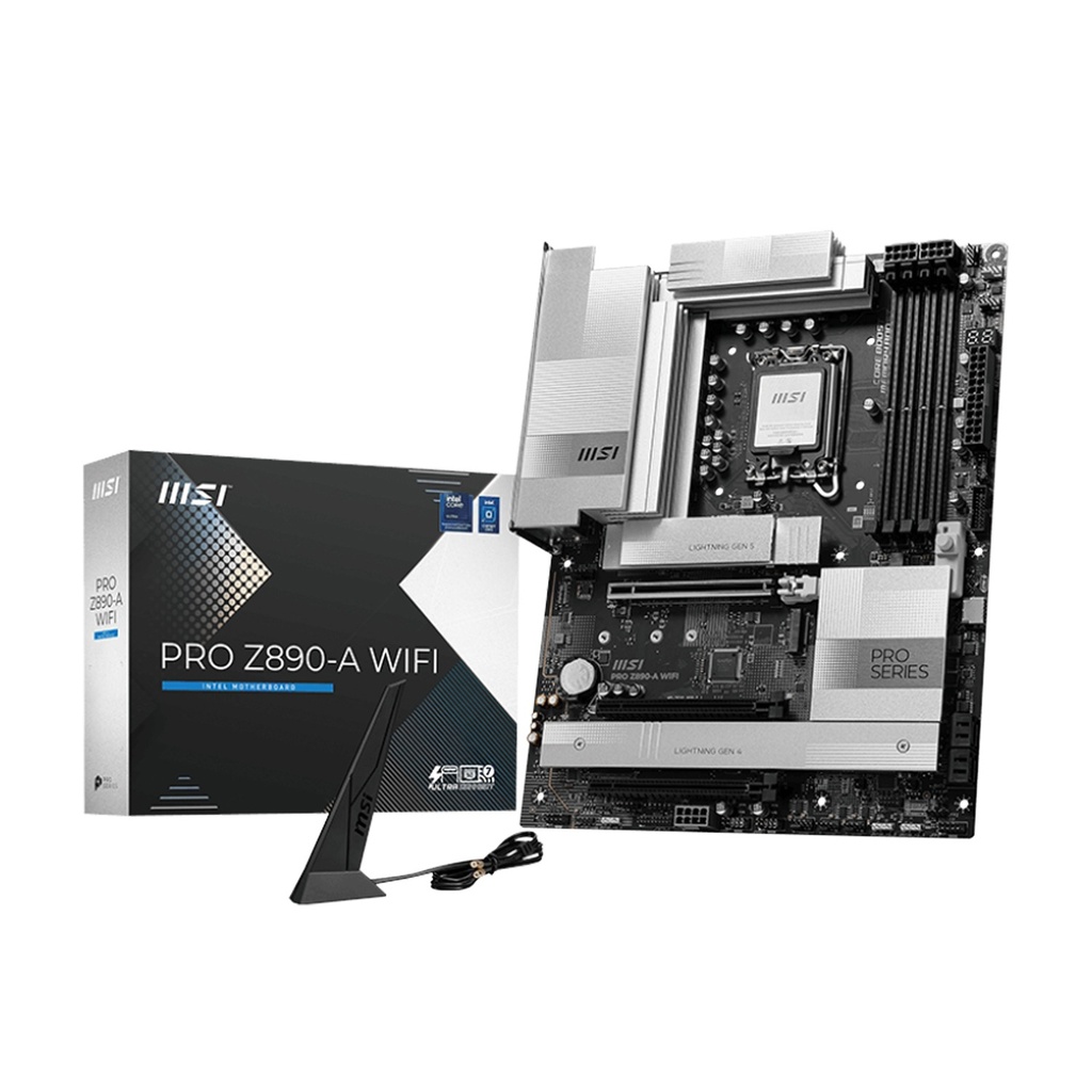 [911-7E32-004] MSI Pro Z890-A Wi-Fi ATX Gaming Motherboard, LGA 1851 Socket, DDR5 Memory Supports