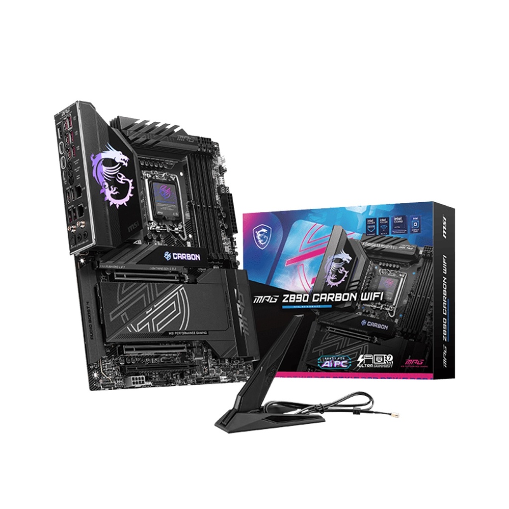 [911-7E17-001] MSI MPG Z890 Carbon Wi-Fi 7 ATX Gaming Motherboard, LGA 1851 Socket, DDR5 Memory Supports | 911-7E17-001