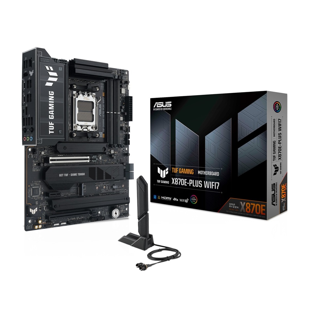 [90MB1M70-M0EAY0] Asus Tuf Gaming X870E-Plus Wifi7 PCIe 5.0 Ai PC Ready AMD Gaming MotherBoard