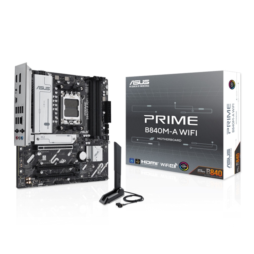 [90MB1J20-M0EAY0] Asus Prime B840M-A Wifi AMD Ryzen Socket AM5 PCle 4.0 Gaming MotherBoard