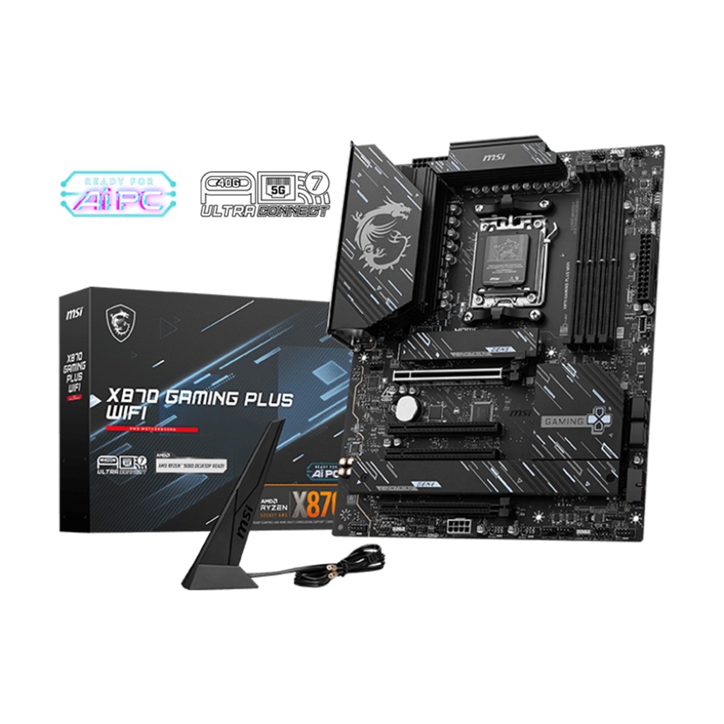 [911-7E47-011] MSI X870 Gaming Plus Wifi7/Bluetooth 5.4, Ready For Ai PC, AM5 for AMD Ryzen Gaming MotherBoard
