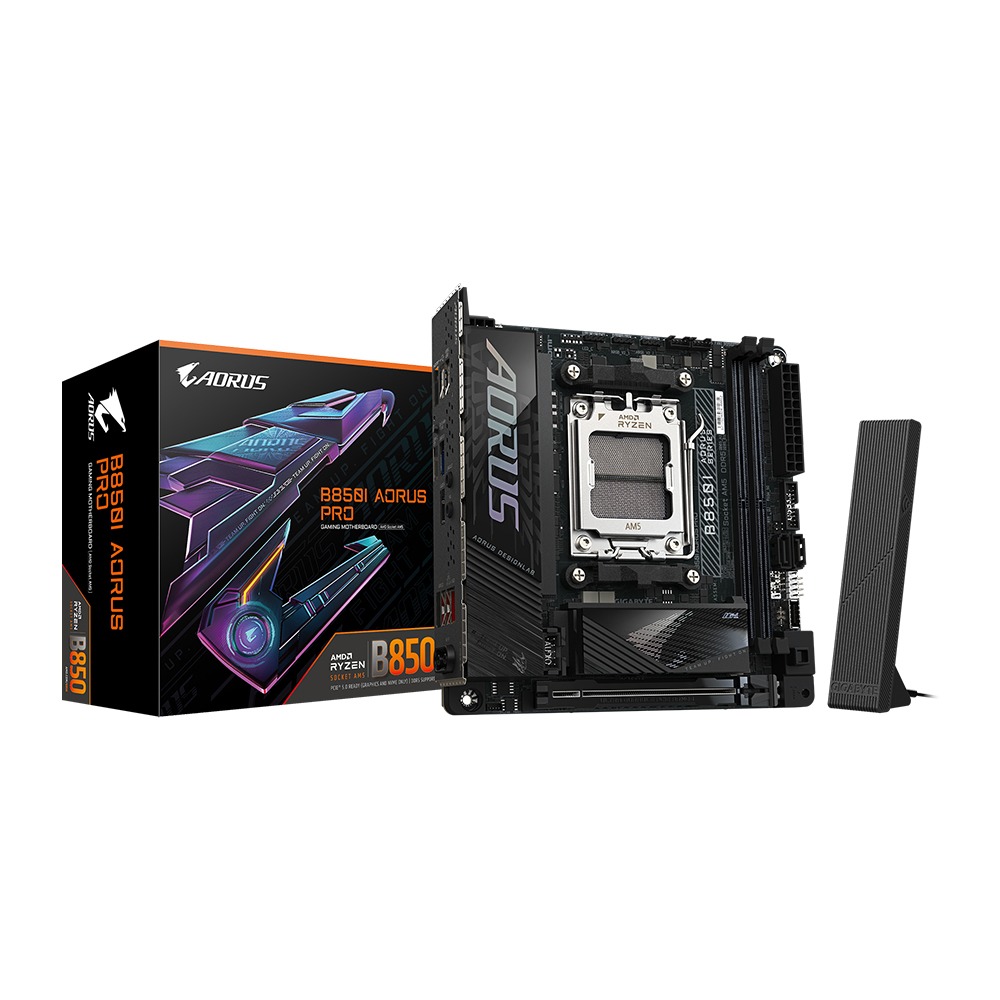 [B850I] GigaByte B850I Aorus Pro Wifi7 AMD Ryzen PCIe 5.0 DDR5 Gaming Motherboard