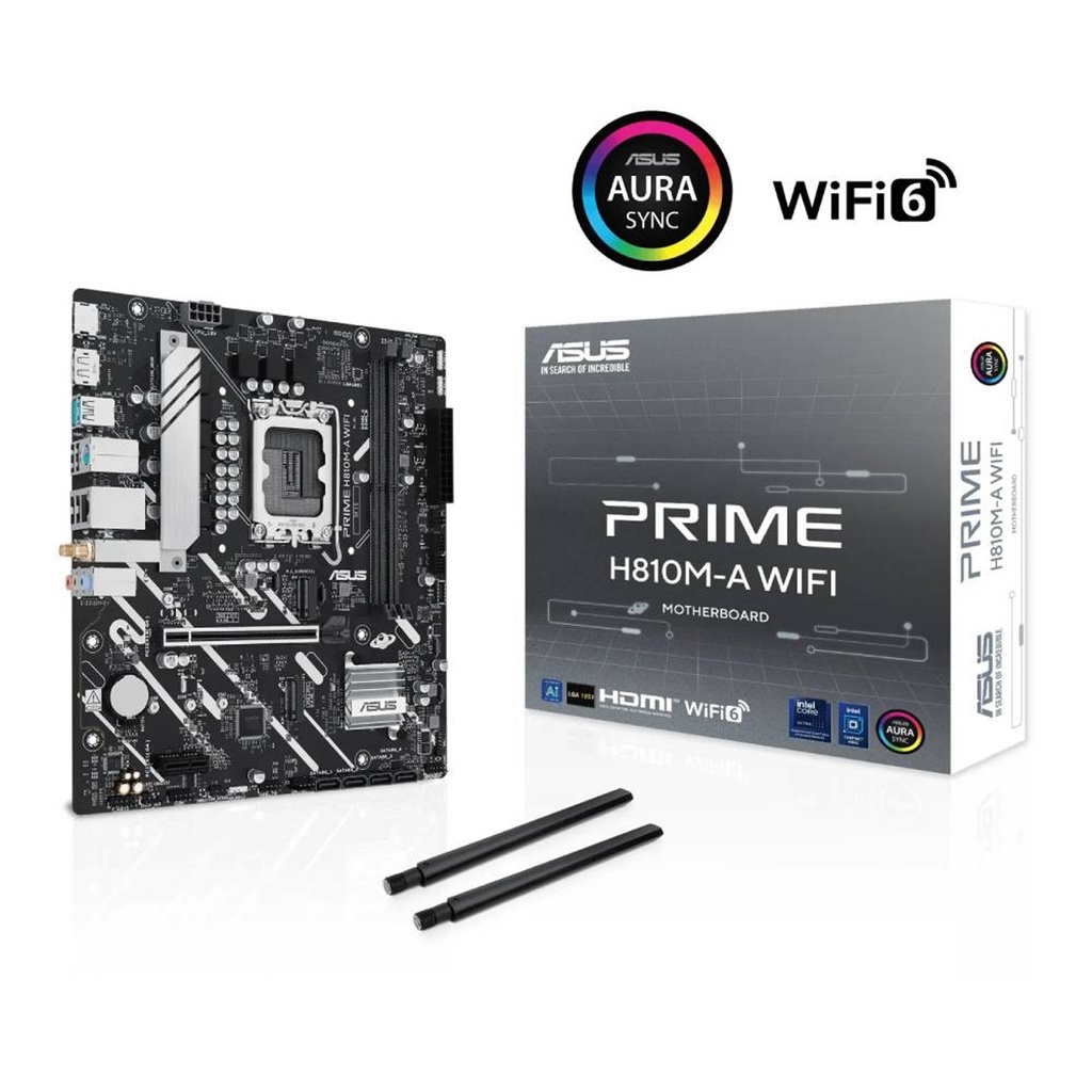 [90MB1KJ0-M0EAY0] Asus Prime Intel Core Ultra H810M-A Wifi 6, Ai PC Ready DDR5 Gaming Motherboard