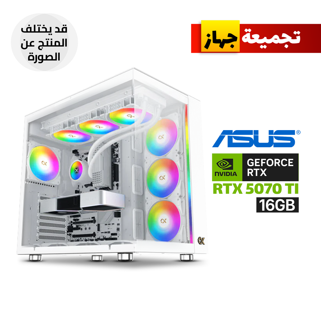 [EN44472-CGPC1] Gaming PC – Intel Core i7-14700K, ASUS ROG STRIX B760-A WIFI Motherboard, 32GB DDR5 RAM, 2TB NVMe Gen4 SSD, ASUS TUF RTX 5070 Ti 16GB, 1000W Gold PSU, Xigmatek Alpha Connect Pro 360 Liquid Cooler, Aqua Ulta Air Case, 7x ARGB Fans, Win 11 Pro