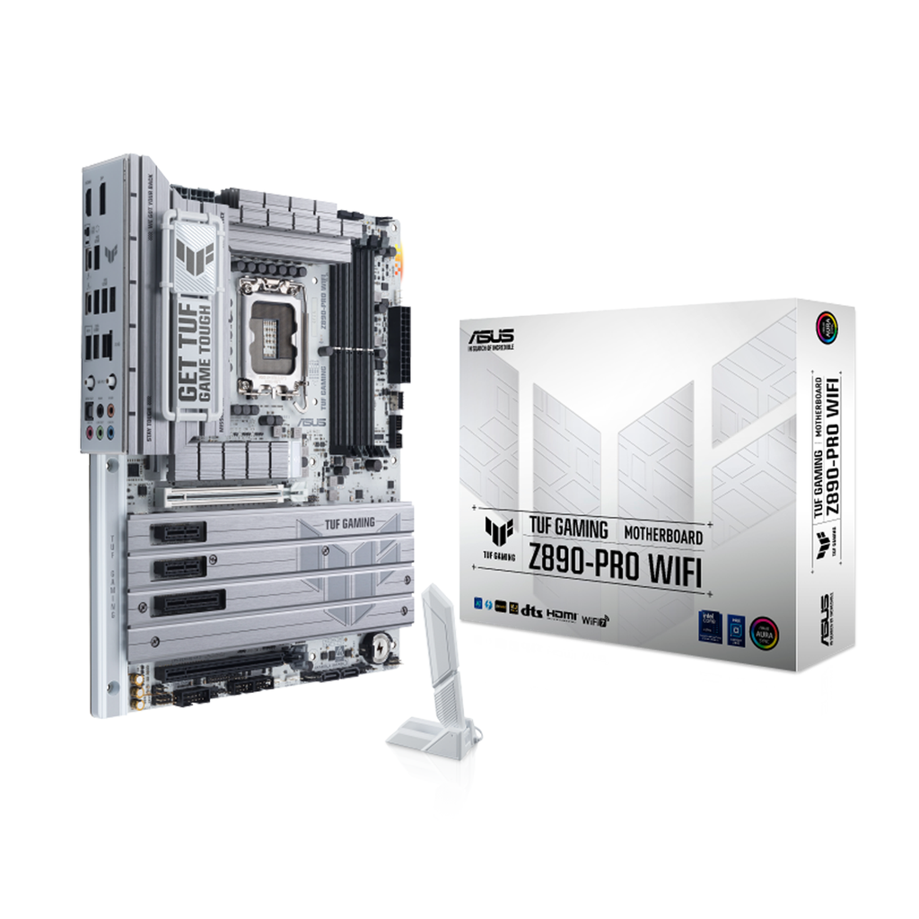 [90MB1IR0-M0EAY0] Asus TUF GAMING Z890-PRO WIFI 7, DDR5 ATX Motherboard - White