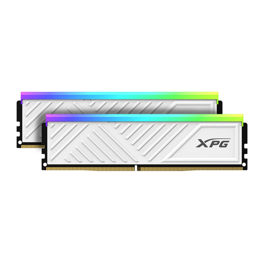 [AX4U36008G18I-DTWHD35G] ADATA XPG SPECTRIX D35G 16GB (2x8GB) RGB DDR4 Desktop Memory Kit, 3600 MHz Clock Speed - White