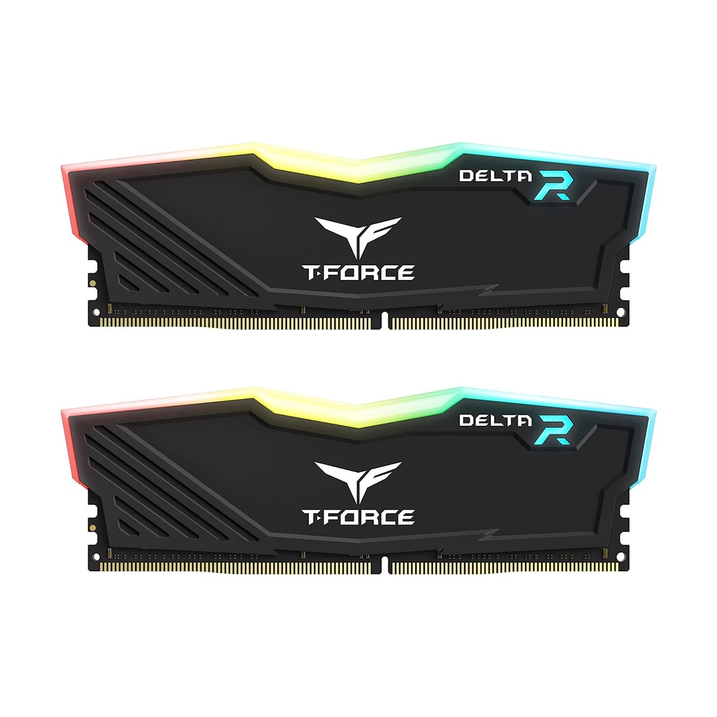 [TF3D432G3600HC18JDC01] TeamGroup T-Force DELTA RGB 32GB (2x16GB) DDR4 3600MHz CL18 Desktop Memory Kit - Black