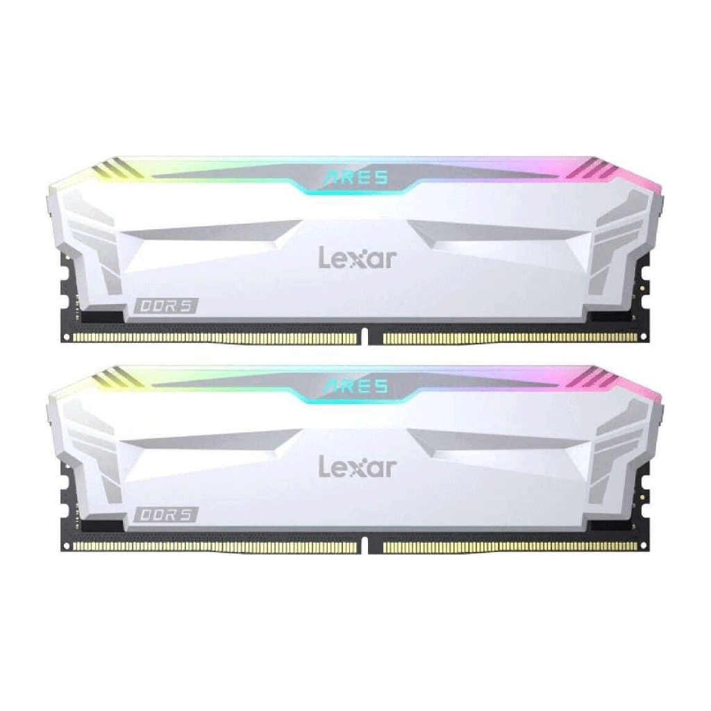 [LD5U16G68C34WA-RGD] Lexar Ares RGB 32GB (2x16GB) DDR5 6800MHz CL34 Memory Kit - White