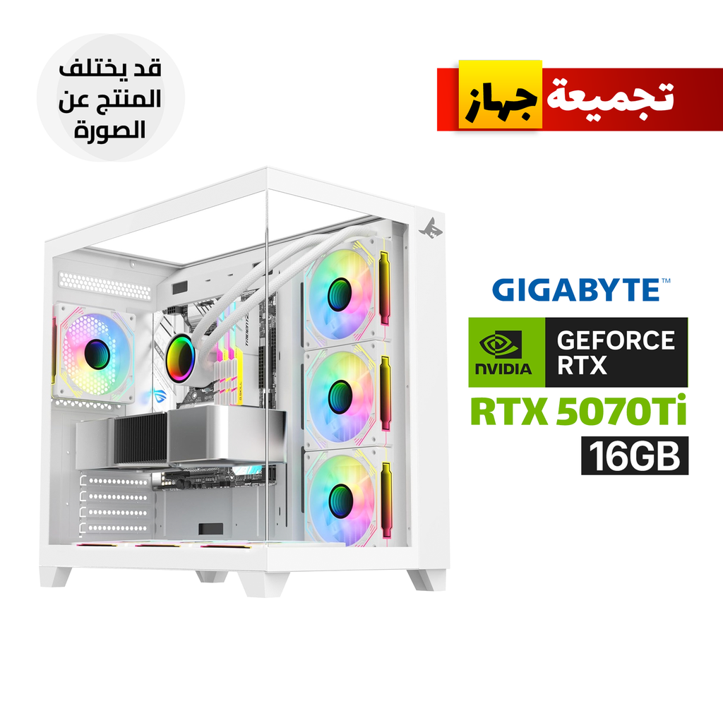 [GX700-W-CGPC1] Gaming PC i7-14700K, MSI Z790-P WiFi Motherboard, 32GB DDR5 (6000) White RAM, 2TB NVMe SSD, Gigabyte RTX 5070Ti AERO OC 16GB White, L360 Liquid Cooler White, 850 WATT GOLD PSU, Sharx Profin GX700 Mid Tower White Case 7x ARGB Fans, Windows 11 Pro License