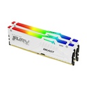 Kingston FURY Beast White RGB 64GB (2x32GB) 6000MT/s DDR5 CL30 DIMM Desktop Gaming Memory Kit of 2 AMD EXPO/Intel XMP, White | KF560C30BWEAK2-64