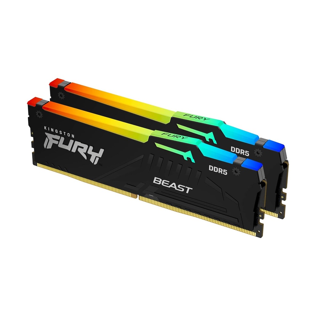 [KF560C30BBAK2-64] Kingston Fury Beast RGB 64GB (2x32GB) DDR5 6000MHz CL30 Memory Kit - Black | KF560C30BBAK2-64