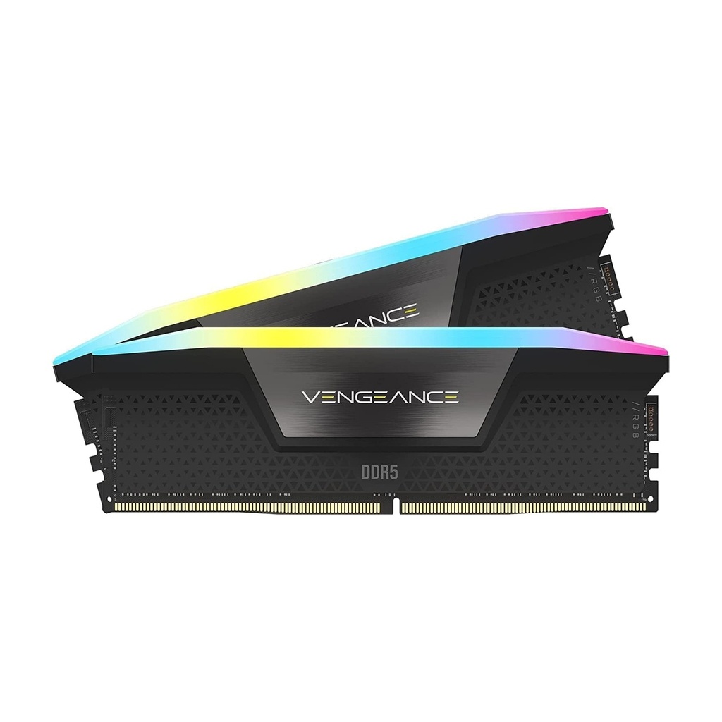 [CMH96GX5M2B6800C34] CORSAIR VENGEANCE® RGB 96GB (2x48GB) DDR5 DRAM 6800MT/s CL34,XMP Ready - Memory Kit — Black