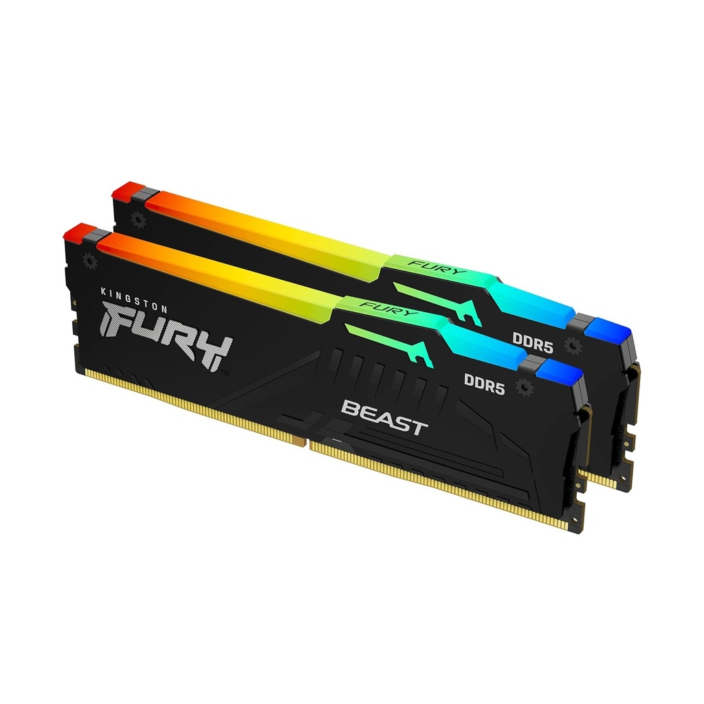 [KF564C32BBAK2-64] Kingston Fury Beast RGB 64GB (2x32GB) DDR5 6400MT/s CL32 Memory Kit