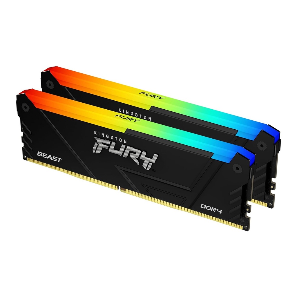 [KF432C16BB2AK2/64] Kingston Fury Beast RGB 64GB (2x32GB) DDR4 3200MHz CL16 Memory Kit