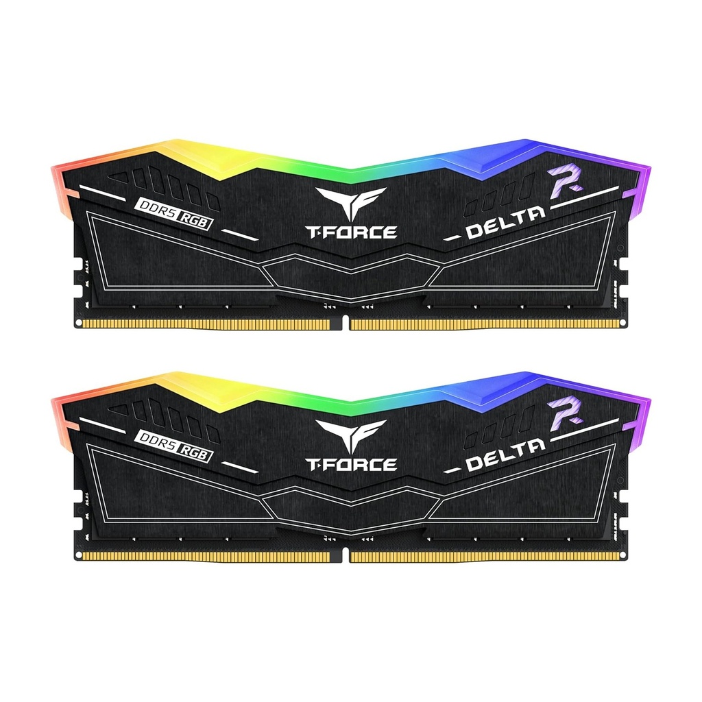 [FF3D532G6000HC30DC01] TeamGroup T-Force DELTA RGB 32GB (2x16GB) DDR5 6000MHz CL30 Memory Kit - Black