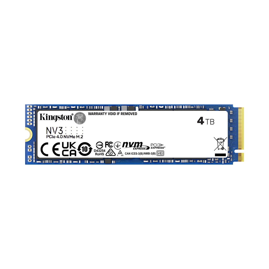 [SNV3S/4000G] Kingston NV3 4TB PCIe 4.0 NVMe M.2 Up to 6000 MB/s