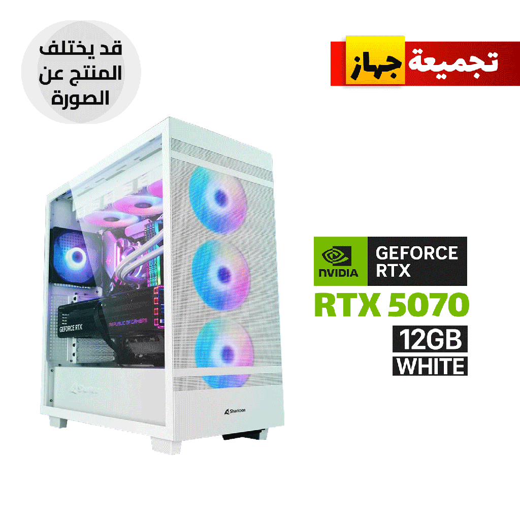 [REBAL] Sharkoon Rebal C50 Mid Tower Tempered Glass Side Panel Case With 4 RGB Fan - White
