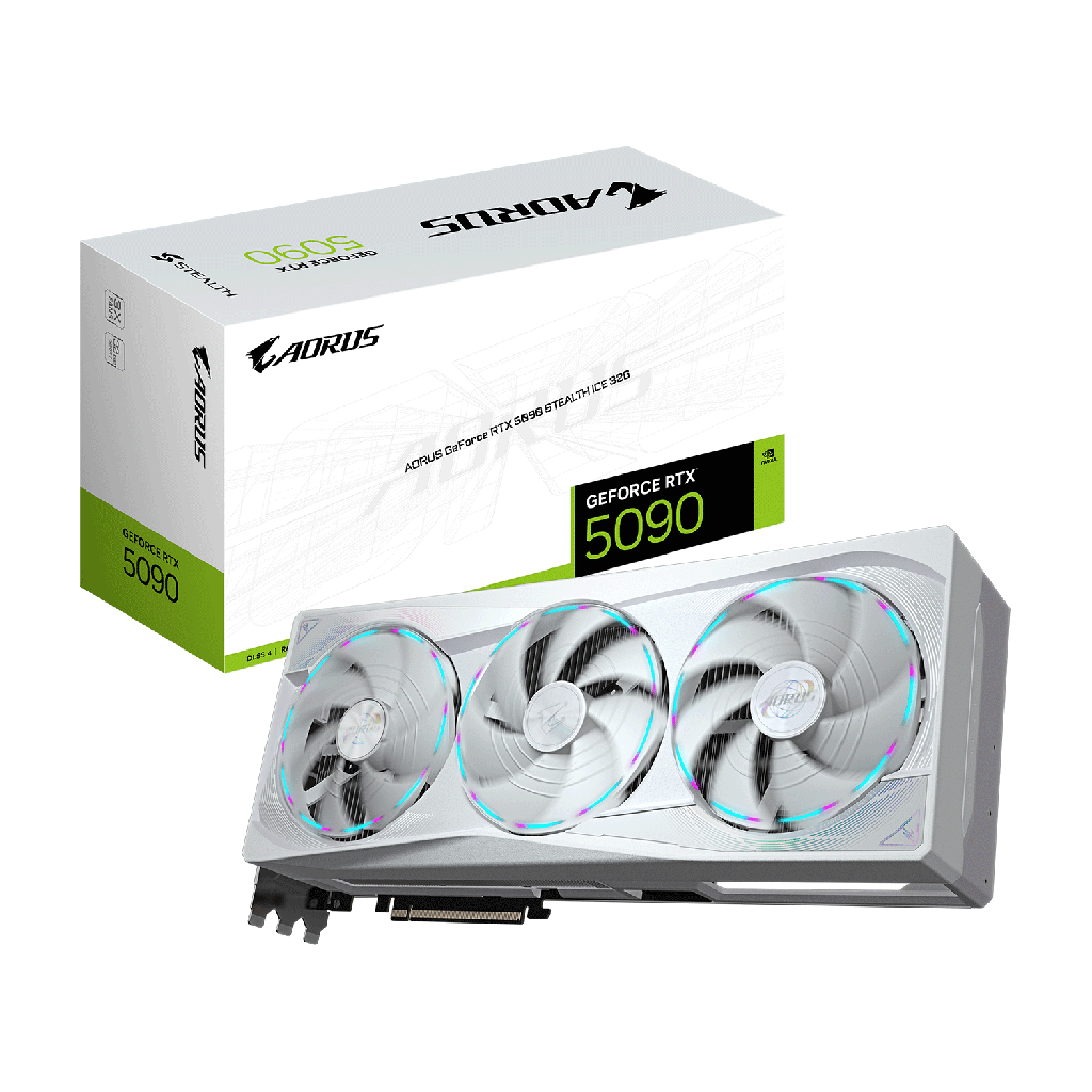 [GV-N5090AORUSST] Gigabyte Aorus GeForce RTX 5090 Stealth ICE 32GB GDDR7 Graphics Card